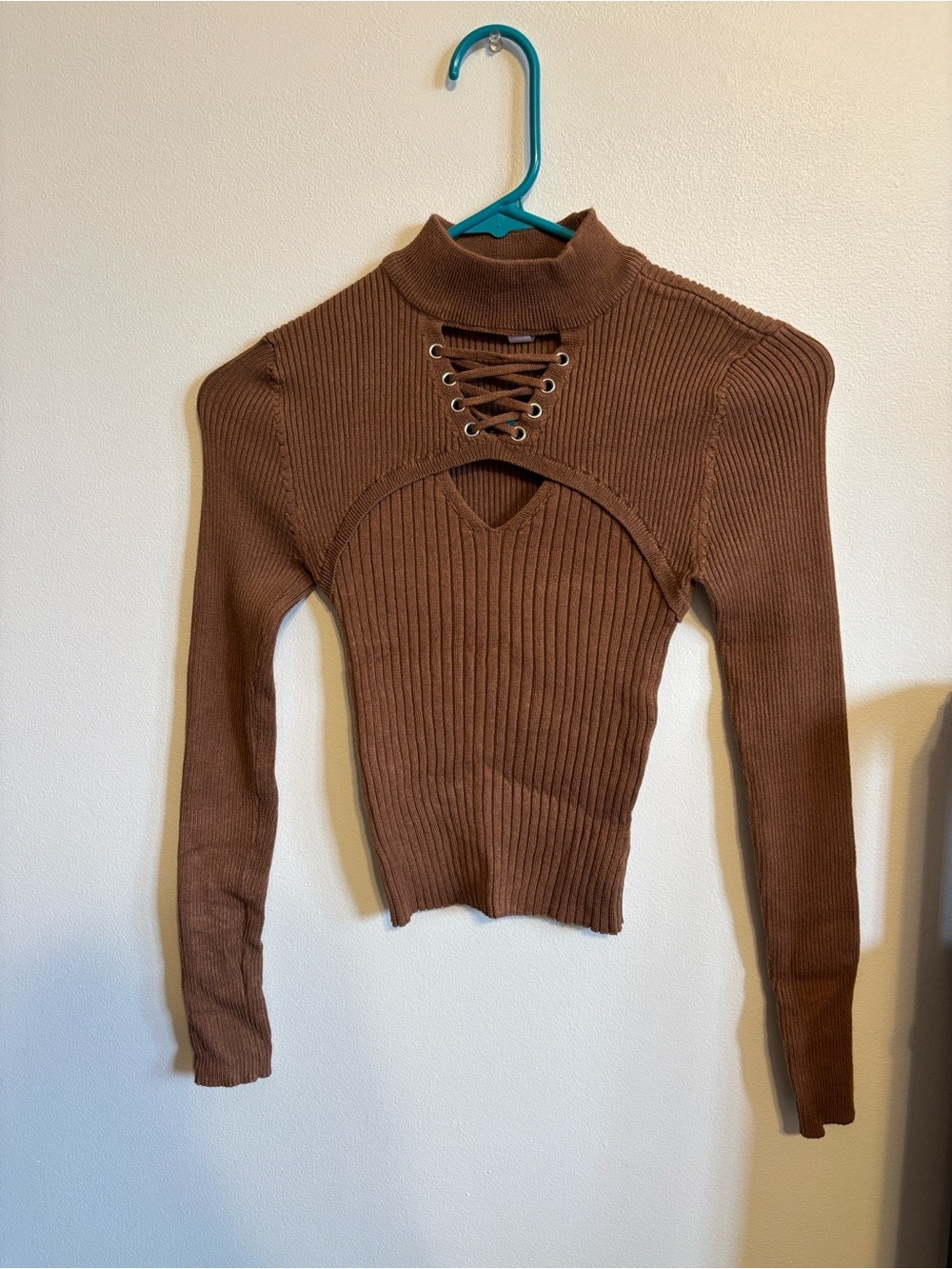 No Boundaries mock neck sweater